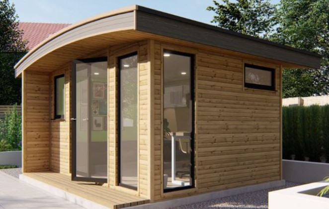 tuinhuis geimpregneerd hout met schuin dak