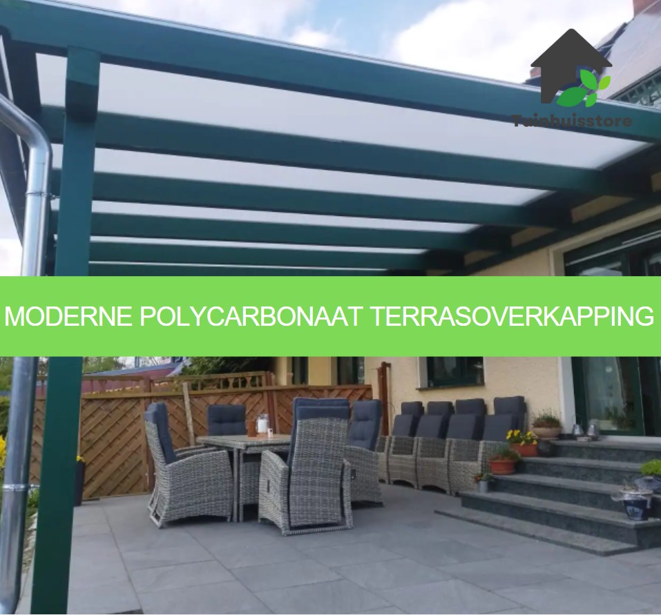 moderne polycarbonaat Terrasoverkapping