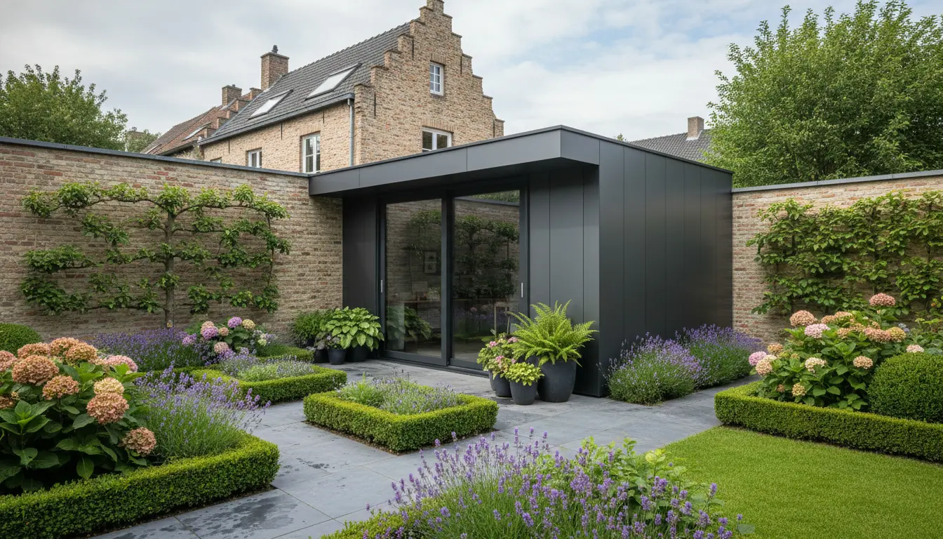 Stalen tuinhuizen